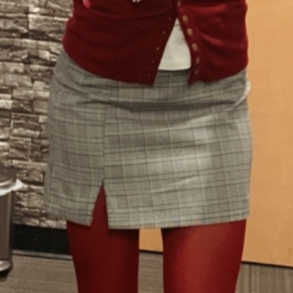 Plaid/Houndstooth Mini Skirt